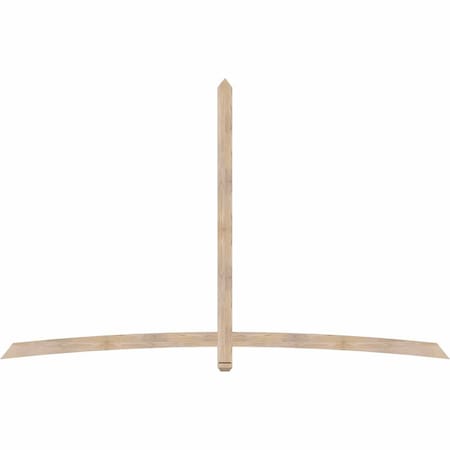 Ekena Millwork Bellingham Smooth Timber Gable Bracket, Douglas Fir, 108"W x 68"H x 1 1/2"D x 3 1/2"F, 15/12 Pitch GBW108X68X0204BEL00SDF